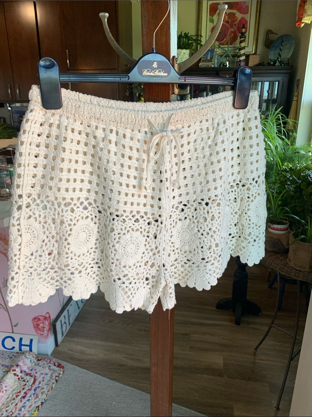 NWOT Crochet Lace Drawstring Boho Women’s Shorts XL/XXL
